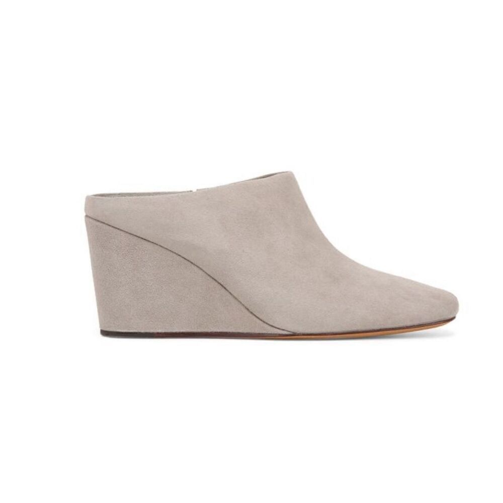 VINCE Alana Suede Mules in Hazelstone NWOB Size 37/7